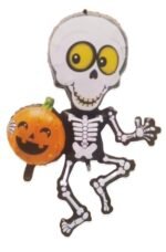 MPS My Party Suppliers Halloween Skeleton Foil Balloons, 63 * 86cm Skeleton and Pumpkin Balloons, Horror/Scary Halloween Decorative Balloon, Ghost Balloons, Horror theme - Image 2