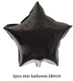MPS MY PARTY SUPPLIERS® Set of 5 Cartoon character foil balloons, cartoon balloons for kids birthday decoration, black star balloons - Image 3