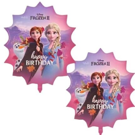 MPS MY PARTY SUPPLIERS® Set of 2 Elsa and Anna Happy Bithday Cutout Balloon, Frozen Balloon, Frozen theme foil Balloon Birthday and princess theme party, Princess theme balloons
