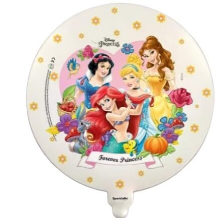 MPS MY PARTY SUPPLIERS® Set of 2 Blue Princess theme foil Balloon Birthday and princess theme party, fairy theme balloons, Round Blue Princess Foil Balloon.