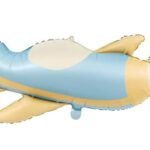 4D Matte Plane Balloons For Transportation Airplane Helicopter Party Supplies Adventure Decoration, 4 Pack Cartoon Flying Plane Fighter Copter Aircraft Mylar Balloons Fighter Jet Airplane Balloons