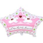 MPS My Party Suppliers 1pc pink crown foil balloon, new little princess crown balloon, princess birthday balloon, baby shower theme, princess theme, pink balloons for baby shower