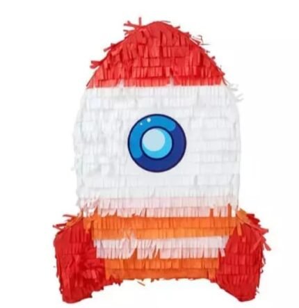 3D Rocket Pinata, Rocket Space theme Khoibag for Kids, Space Themed Birthday Decorations, Kids Party Decorations and Favors for Boys and GirlsGreat 3D Hanging Decoration, Pocket Pinata