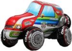 MPS My Party Suppliers 1pc Self standing Multicolor Car Foil Balloon for kids, Race Car Balloons for kids Party Decoration, Car Shape Party Foil Balloon, Car, Transportation Theme, Vehicle balloon