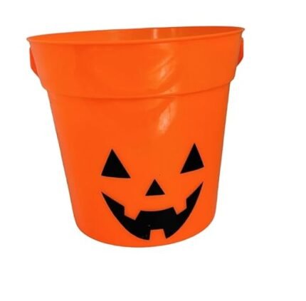 1 PCS Halloween Pumpkin Bucket Pumpkin Candy Holder Party Supplies for Decor Halloween Supplies Goody Candy Basket Halloween Candy for Kids Trick or Treat Candy Bucket with Handle
