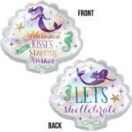 Mermaid kisses and starfish wishes balloon with Mermaid a little sparkle balloons , Mermaid theme Balloon , Under Sea Balloon , Mermaid balloon Decoration - Image 2