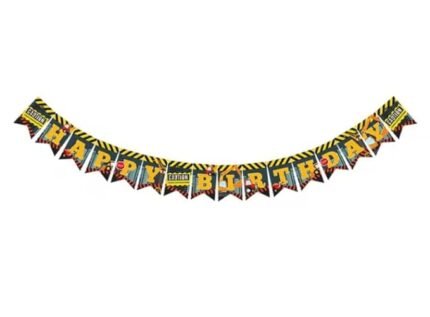 MPS MY PARTY SUPPLIERS® Under Construction Birthday Party Supplies Construction Birthday Banner Boys and Girls,Construction Birthday Party Supplies Banner,Under Construction Kids Party Theme