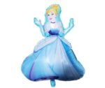 MPS MY PARTY SUPPLIERS® 1pc Princess foil Balloons for Party Decoration, Foil Balloons decoration, princess balloon decoration ideas, princess theme foil balloon, Princess Balloon for girls(BLUE)