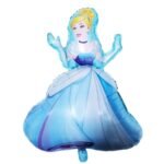 MPS MY PARTY SUPPLIERS® 1pc Princess foil Balloons for Party Decoration, Foil Balloons decoration, princess balloon decoration ideas, princess theme foil balloon, Princess Balloon for girls(BLUE)