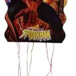 MPS MY PARTY SUPPLIERS Pull String Superhero Theme/Goodies Bag, Khoi Bag, Party, Multicolor Pinata, Kids Themed Birthday Party Supplies (Red)