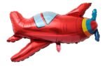 MPS My Party Suppliers 1pc Large Red Airplane Foil Balloon for boys and girls, Plane Shape Balloons for kids Party Decoration, Props for photoshoot, Transportation Theme, Baby shower decor - Image 2