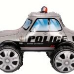 4D self standing vehicle SUV racing police car aluminum foil balloon decoration boy birthday party background decoration baby shower decoration