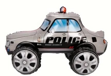 4D self standing vehicle SUV racing police car aluminum foil balloon decoration boy birthday party background decoration baby shower decoration