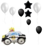 Set of 9 Police Car Themed Balloon Banquet For Kids Birthday Party, Welcome Baby Boy, Baby Shower, Naming Ceremony, Perfect For Backdrop Decoration, Party & Event Supplies - Image 3