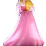 MPS MY PARTY SUPPLIERS® 1pc Princess foil Balloons for Party Decoration, Foil Balloons decoration, princess balloon decoration ideas, princess theme foil balloon, Princess Balloon for girls (PINK)