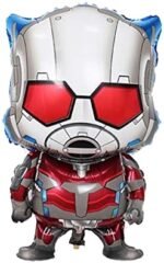 MPS MY PARTY SUPPLIERS® Set of 5 Ant man Themed Birthday Decorations Foil Balloons Superhero Birthday Decoration Balloon Cartoon Ant Man Foil Balloons Kids Balloons for kids Party With Silver Stars - Image 4