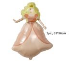 MPS MY PARTY SUPPLIERS® 1pc Princess foil Balloons for Party Decoration, Foil Balloons decoration, princess balloon decoration ideas, princess theme foil balloon, Princess Balloon for girls(PEACH) - Image 2