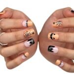 1 Set Assorted Design Halloween Press On Nails/Halloween Nail Set, Halloween Press on Nails Short Fake Nails Spider-Web Artificial Nails Acrylic Full Cover Nail False Fingernails for Women