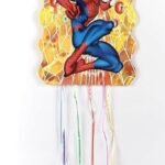 MPS MY PARTY SUPPLIERS Pull String Superhero Theme/Goodies Bag, Khoi Bag, Party Pinata, Multicolor, Kids Themed Birthday Party Supplies (Yellow)
