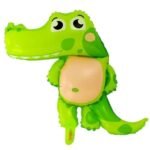 MPS My Party Suppliers foil balloon animals for kids, animal balloon decoration, safari animal foil balloon, jungle theme,farm animal foil balloons (green crocodile)