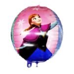 MPS MY PARTY SUPPLIERS® 1pc Princess foil Balloon, Princess themed party supplies, Princess foil Balloons, Princess Balloons for decoration, round balloons, Princess theme backdrop (4D balloon) - Image 2