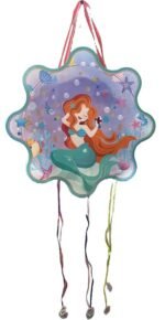 Aqua Princess Mermaid Theme Khoi Bag/Pinata,Party Pinata/Birthday Goodies Bag/Pull String Bag/Pull String Birthday Pinata/Under The sea Bag Handmade Bag,Mermaid Theme Decoration