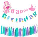 MPS MY PARTY SUPPLIERS® 37pcs mermaid balloons for birthday decoration, mermaid theme décor, under sea theme balloons, mermaid balloon for girls (mermaid theme) - Image 4