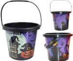 MPS My Party Suppliers 1 pc. Pumpkin Basket with Strap, Candy Jar, Pumpkin Candy Bucket/Basket Halloween Decor, Halloween Pumpkin Bucket Purple, Halloween Candy Basket for Kids, Halloween Decoration