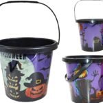 MPS My Party Suppliers 1 pc. Pumpkin Basket with Strap, Candy Jar, Pumpkin Candy Bucket/Basket Halloween Decor, Halloween Pumpkin Bucket Purple, Halloween Candy Basket for Kids, Halloween Decoration