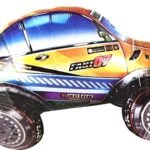 4D Racing Car Balloon, construction Mixer Truck Balloon, Transport Theme Balloon, Vehicle Balloon, Sport Car Theme Balloon, Vehicles, Transportation Theme Balloon