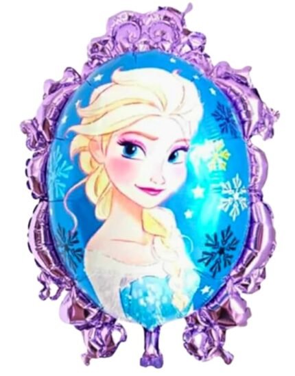 MPS MY PARTY SUPPLIERS® 1pc Princess foil Balloon, Princess themed party supplies, Princess foil Balloons, Princess Balloons for decoration, round balloons, Princess theme backdrop (blue-purple)