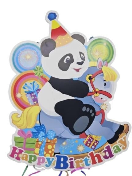 MY PARTY SUPPLIERS Giant panda Theme Pinata, Pull String Pinata for Birthday/Panda Theme Animal Print Khoi Bag/Jungle Pinata Theme Decoration