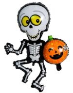 MPS My Party Suppliers Halloween Skeleton Foil Balloons, 63 * 86cm Skeleton and Pumpkin Balloons, Horror/Scary Halloween Decorative Balloon, Ghost Balloons, Horror theme