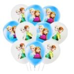 MPS MY PARTY SUPPLIERS® 10pcs Frozen Theme latex Balloons for Decoration, Frozen Anna Elsa Theme Party, Balloons for girls Party Decoration, Cartoon latex Balloon, Princess Gift Ideas (white-blue)