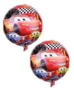 MPS MY PARTY SUPPLIERS® Set of 5 Cartoon Race Car Lightning McQueen Foil Balloons for kids Birthday Decoration Red Star Balloons Vehicle Transport Truck theme - Image 2