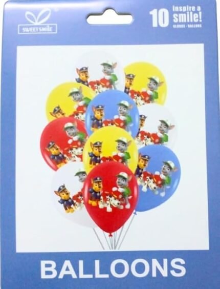 MPS MY PARTY SUPPLIERS® Set of 10 Cartoon dog latex balloon, cute animal dog balloons, jungle theme birthday decoration, animal theme