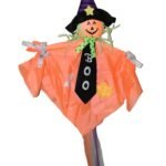Cute Witch Scarecrow Doll Halloween Decoration Pumpkin Hanging Witch Ghost Doll Halloween Decoration for Car Home Door Window