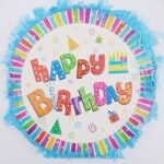 My Party Suppliers Birthday Pinata/Happy Birthday Print Pull String Pinata Party Pinata/Birthday Goodies Bag/Pull String Bag/Boy Girl Theme Party Decoration/Pull String Birthday Pinata