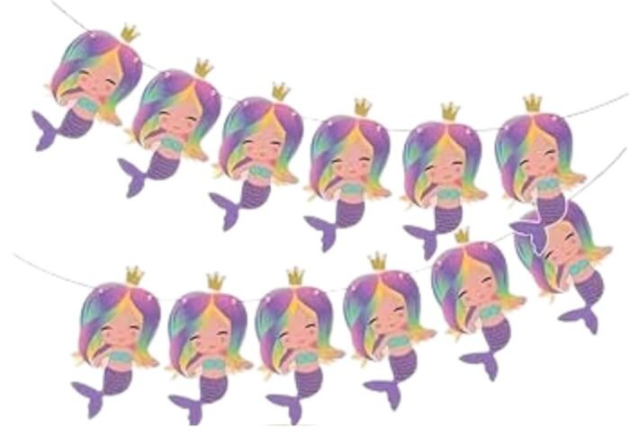 MPS MY PARTY SUPPLIERS® 1pack mermaid balloon decoration kit, under sea theme birthday decoration, mermaid foil balloon decoration(mermaid theme 3) - Image 4