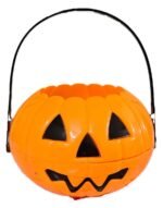 MPS My Party Suppliers 1pc Halloween Orange Pumpkin Candy Basket/Bowl, Pumpkin Face Candy Bucket for Kids, Pumpkin Candy Holder Decoration, Pumpkin Candy Basket, Halloween Decor - Image 4