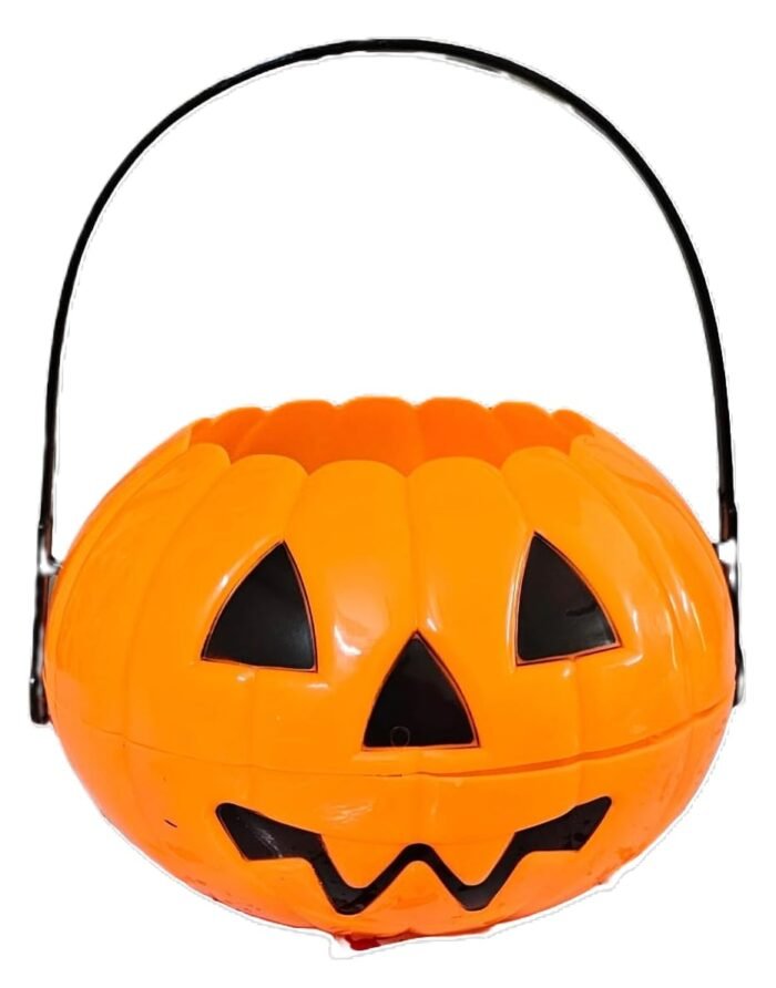 MPS My Party Suppliers 1pc Halloween Orange Pumpkin Candy Basket/Bowl, Pumpkin Face Candy Bucket for Kids, Pumpkin Candy Holder Decoration, Pumpkin Candy Basket, Halloween Decor - Image 4