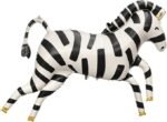 MPS MY PARTY SUPPLIERS® 1pc 36inch Zebra foil balloon for kids, Jungle safari theme decorations, Cute animal foil balloons Jungle animal safari balloons, Zebra balloon