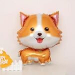 MPS MY PARTY SUPPLIERS® Set of 5 cute dog foil balloon, animal paw balloons, jungle theme, golden star balloons, Dog Puppy Foil Balloon for Kids, Foil Balloon for Dog Pet Birthday Decoration Supplies - Image 3