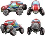 MPS My Party Suppliers 1pc Self standing Multicolor Car Foil Balloon for kids, Race Car Balloons for kids Party Decoration, Car Shape Party Foil Balloon, Car, Transportation Theme, Vehicle balloon - Image 2