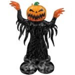 Big Size Pumpkin Head Ghost Balloons Decorations | Pumpkin Ghost Balloon, Dead Man Halloween Balloon, Ghost Balloon for Halloween Decoration, Scary Theme Decoration
