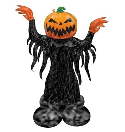 Big Size Pumpkin Head Ghost Balloons Decorations | Pumpkin Ghost Balloon, Dead Man Halloween Balloon, Ghost Balloon for Halloween Decoration, Scary Theme Decoration