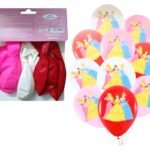MPS My Party Suppliers 10pcs Princess latex balloon big size, birthday decor princess theme, red, pink balloons, cindrella balloons, princess balloons girls party decoration, latex princess balloon