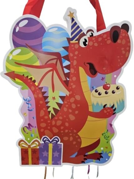 MY PARTY SUPPLIERS Dinosaur Pinata,Dinosaur Khoi Bag,Dino Pull String Pinata/Party Pinata/Goodies Bag,T-Rex Pinata, Kids Dinosaur Themed Birthday Party Supplies, Animal Theme Parties