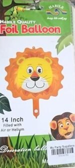 MPS MY PARTY SUPPLIERS® 21pcs combo set of Jungle Safari Animal Pattern Print Latex Balloons Tiger Stripes Lion Cow Wild Animals Print Balloons for Jungle Theme Birthday Decorations (lion) - Image 4