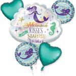 Mermaid kisses and starfish wishes balloon with Mermaid a little sparkle balloons , Mermaid theme Balloon , Under Sea Balloon , Mermaid balloon Decoration